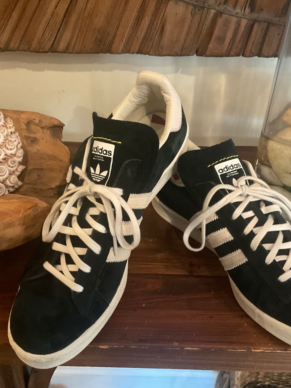 Adidas Originals Campus x Recouter Men’s Black & White Sneaker Size 10 1/2